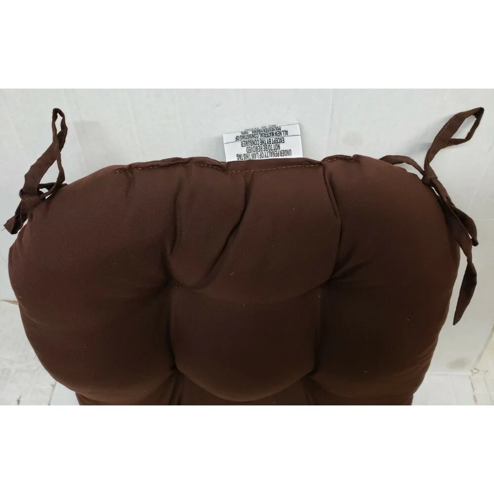 Set of 2 Same Thick Reversible Cushion Chair Pads w/ties(16